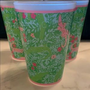 Set of 4 Lilly Pulitzer Plastic tumblers